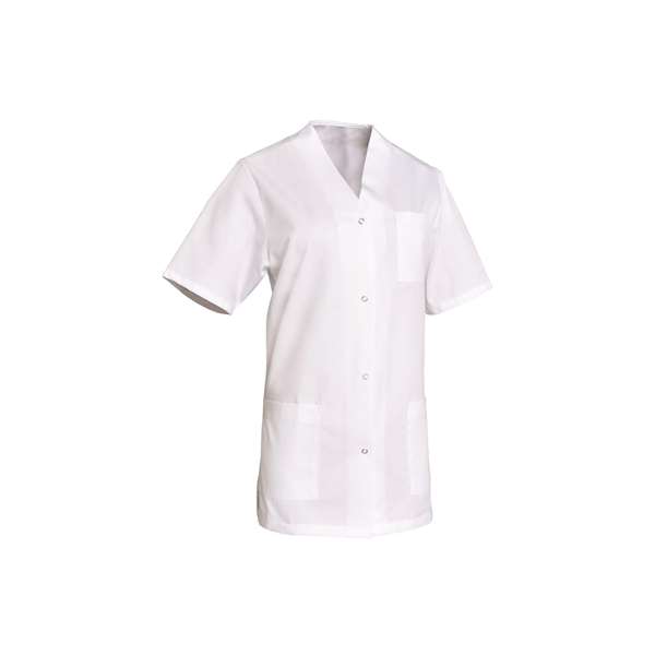 Image de TUNIQUE VIVIANE MC BLANCHE POLY/COT UNI 195GRS T1