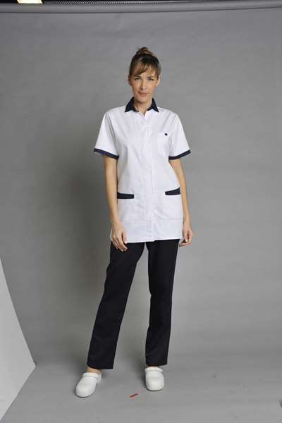 Image de TUNIQUE MOLLY MC BLANCHE 65%POLYR/35% COT195GRS T2