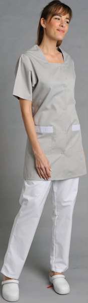 Image de TUNIQUE DONNA MANCHES COURTES GRIS CLAIR T3