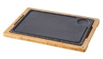 Image de ASSIETTE A STEACK PLATE 'BASALT' (LONG.330MMXLARG.240MM)