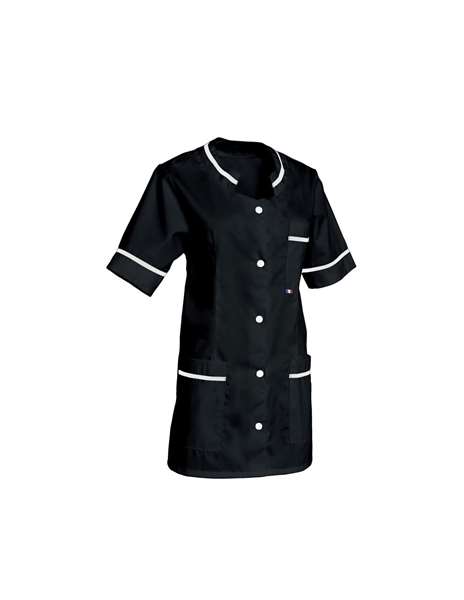 Image de TUNIQUE LAETITIA MC NOIR POLY/COT UNI 195GRS T5