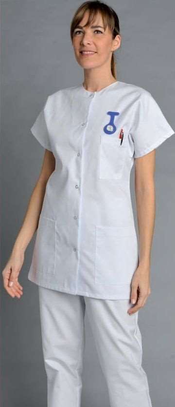 Image de TUNIQUE COLETTE MC BLANCHE POLY/COT UNI 210GRS T2