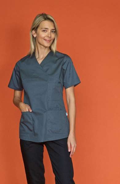 Image de TUNIQUE JULIA MC 65%POLY/35%COT200GRS/M² GRIS NIMBUS T0