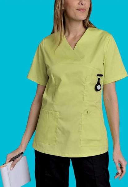 Image de TUNIQUE JULIA MC 65%POLY/35%COT200GRS/M² PISTACHE T0