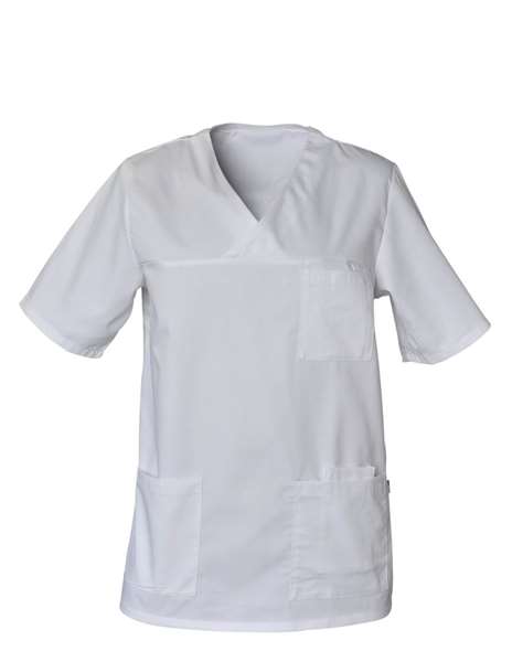 Image de TUNIQUE HOMME JULES MC BLANCHE 65%POLY/35%COT195GRS/M² T2