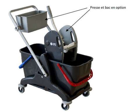 CHARIOT BIS 2X25L + BAC PRODUIT/SANS PRESSE