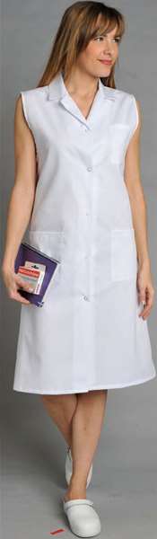 Image de BLOUSE MADONA SANS MANCHES BLANCHE POLY/COT UNI 195GRS T1