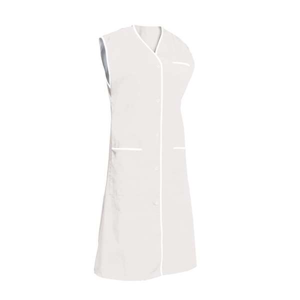 Image de BLOUSE SYLVIANE SANS MANCHES BLANCHE POLY/COT UNI 195GRS T0