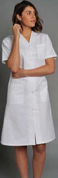 Image de BLOUSE ROSINE MANCHES COURTES BLANCHE POLY/COT UNI 210GRS T4