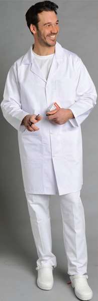 Image de BLOUSE XAVIER MANCHES LONGUES BLANCHE POLY/COT 245GRS T5