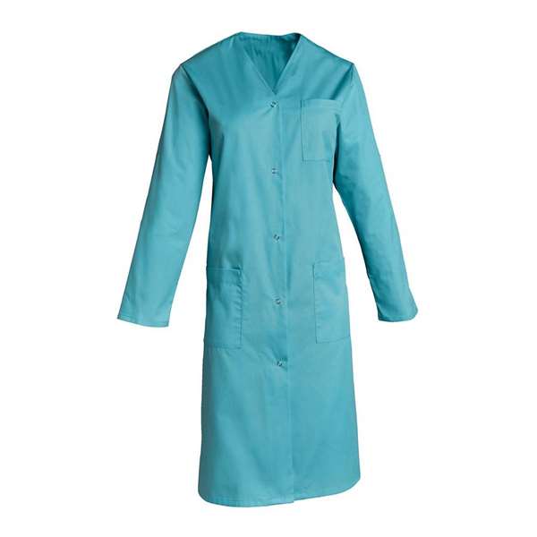 Image de BLOUSE LISA MT POLY/COT UNI 195GRS BLEU ATOLL T1