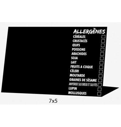 CHEVALET 'ALLERGENES' PVC NOIR (FTS.70X50MM)X10