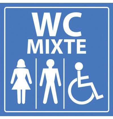 Image de PANCARTE 'WC MIXTE' (FTS.100X100MM)