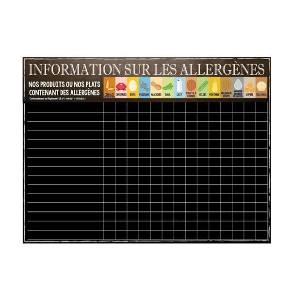 Image de PANNEAU D'INFORMATION PRESENCE ALLERGENES (FTS60X45CM)
