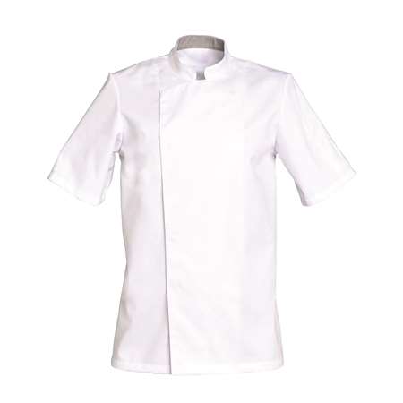 VESTE DE CUISINE COOKIE MC BLANCHE 65%POLY/35%COT195GRS T0