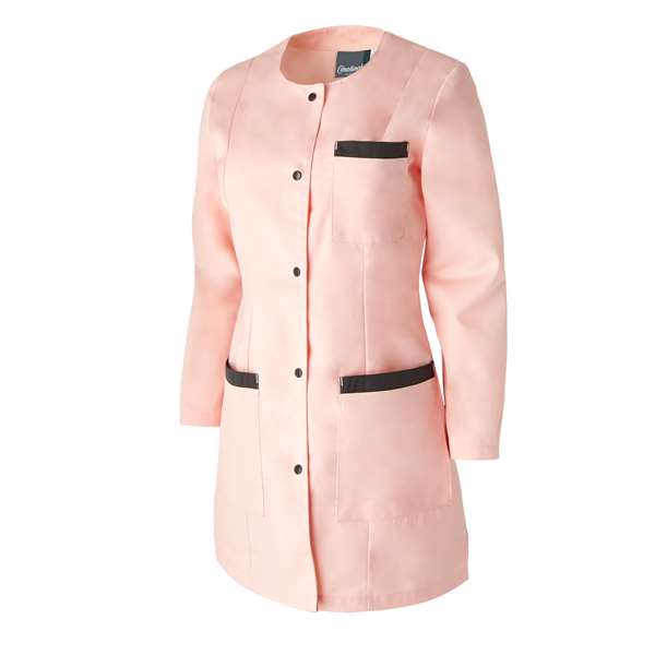 Image de BLOUSE CAROLE MT POUDRE/CHARBON POLY65%/COT35% T0