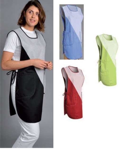 Image de CHASUBLE PATRICIA REGLABLE TAILLE UNIQUE RAYE BLEU ROI