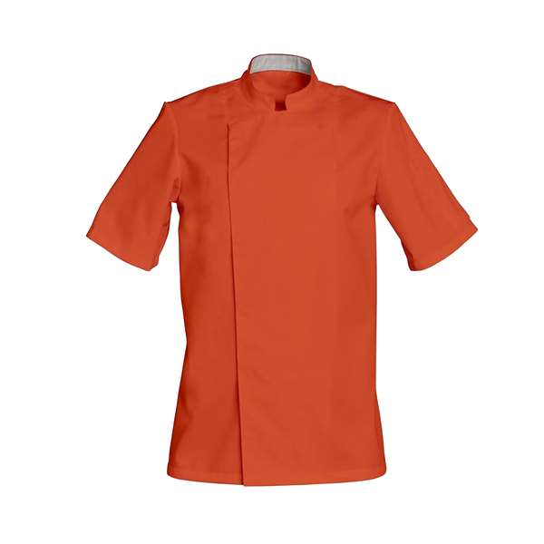 Image de VESTE DE CUISINE COOKIE MANCHES COURTES ORANGE T3