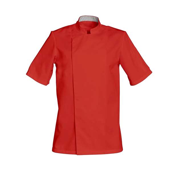 Image de VESTE DE CUISINE COOKIE MANCHES COURTES ROUGE T4