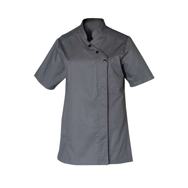 Image de VESTE DE CUISINE CHRISTELLE MANCHES COURTES GRIS NIMBUS T0