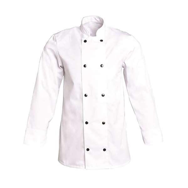 Image de VESTE DE CUISINE FABRICE ML BLANC 50%COTON/50%POLY 210GRS T4