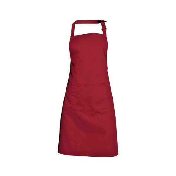 Image de TABLIER BAVETTE ANDREA 65%POLY/35%COT195GRS TU BORDEAUX