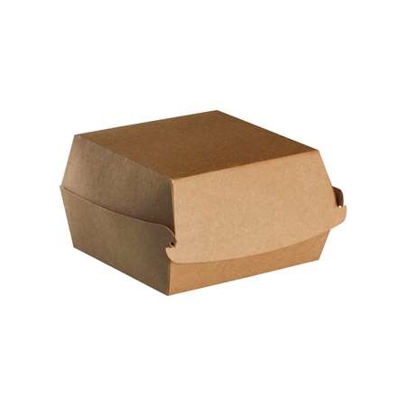 COQUE HAMBURGER 100 KRAFT BRUN (FTS130X130X70MM) X100