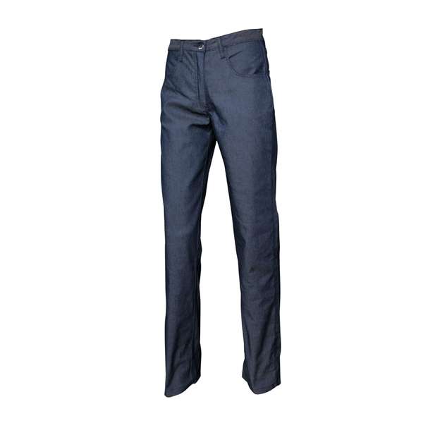 Image de PANTALON A BRAGUETTE FLORA BLEU INDIGO T36