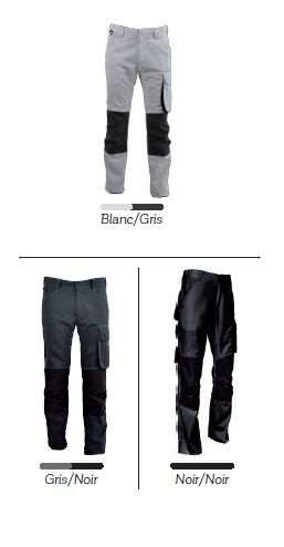 Image de PANTALON WORKWEAR ERIGO 65%POLY/35%COTON GRIS-NOIR T36