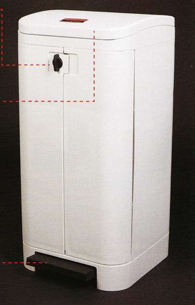 Image de COLLECTEUR A PEDALE BEST 100L BLANC