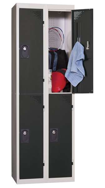 Image de COLONNE INITIALE DE 2 CASES PORTE ANTHRACITE