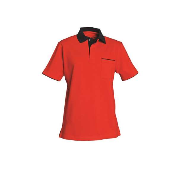 Image de POLO MANCHES COURTES SACHA ROUGE-MARINE TL