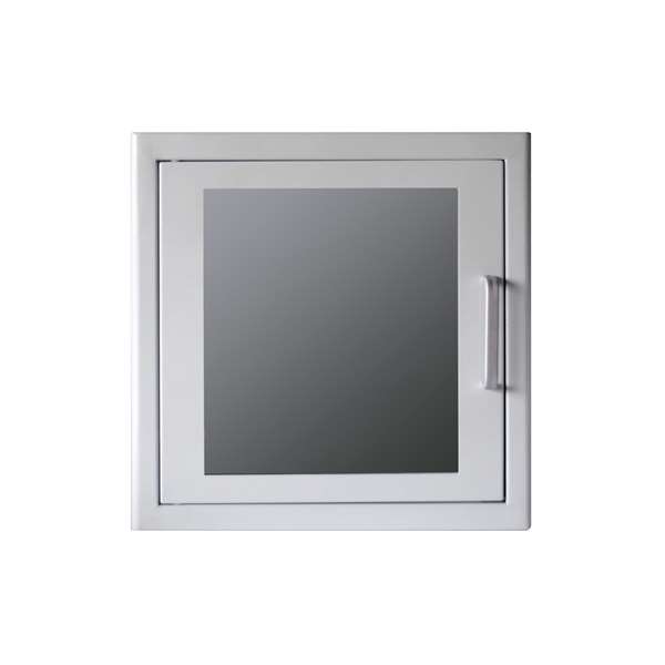 Image de ARMOIRE METALLIQUE BLANCHE AVEC ALARME POUR DEFIBRILATEUR