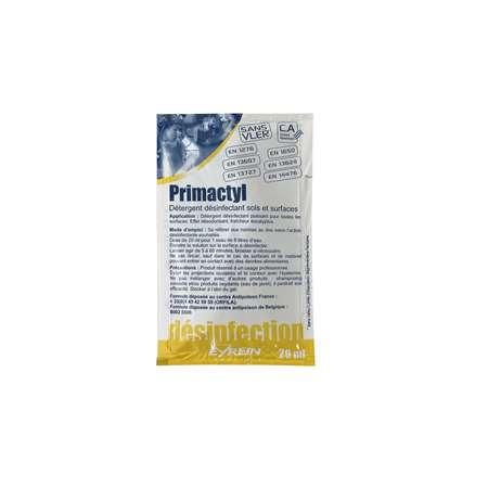 PRIMACTYL DETERGENT DESINFECTANT SOLS&SURFACES DOSE 20MLX100