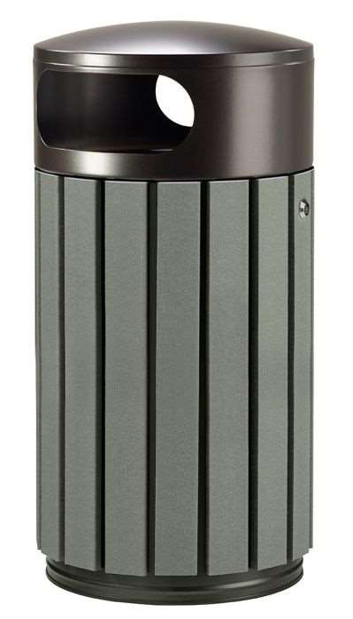 Image de CORBEILLE ZENO ETIK A POSER OU FIXER 40L-GRIS MANGANESE