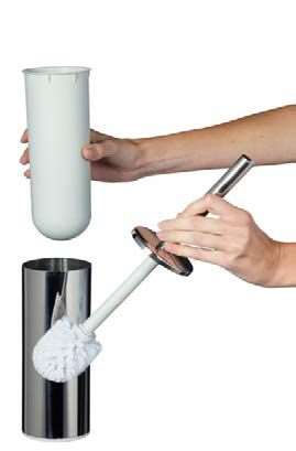 Image de PORTE-BALAYETTE ANTIBACTERIEN MURAL/POSER - TULIA - INOX