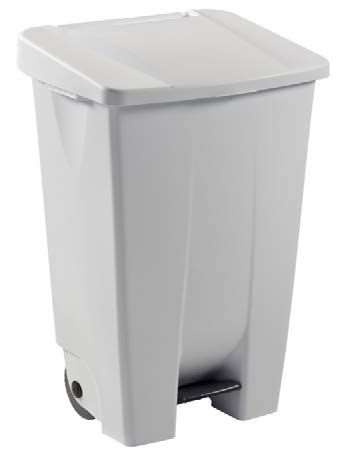 Image de POUBELLE MOBILE A PEDALE - 120L - MOBILY - BLANC