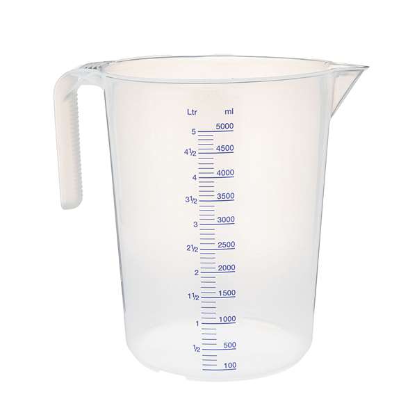 Image de VERRE DOSEUR TRANSLUCIDE GRADUE 1/10 LITRE 5L
