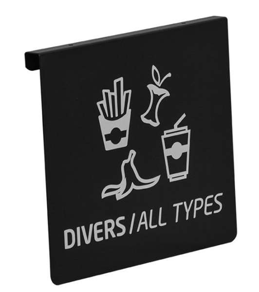 Image de PLAQUE SIGNALETIQUE DE TRI POUR TUBAG-GRIS MANGANESE