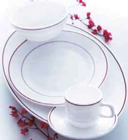 Image de ASSIETTE PLATE 'FILET BORDEAUX' DIAM.235MM