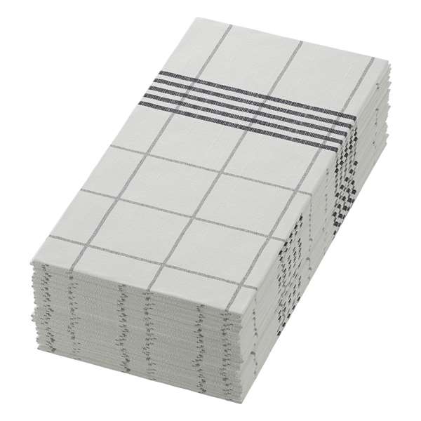 Image de SERVIETTE DUNISOFT TOWEL NAPKIN GRIS PLIAGE EN 8 48X48CMX360