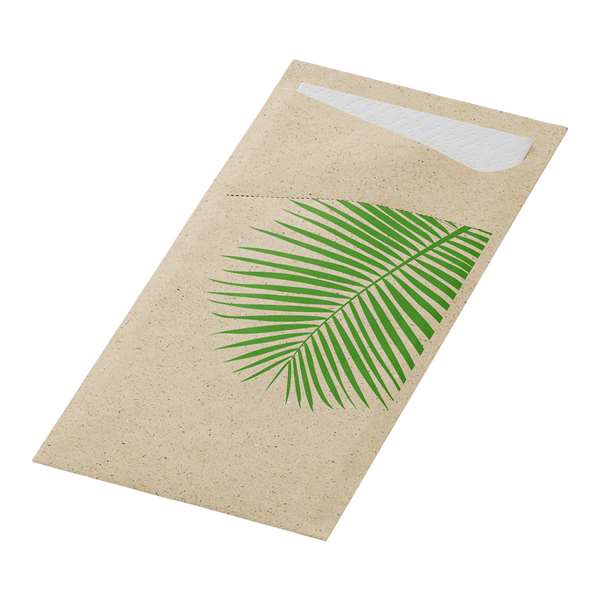 Image de SACCHETTO LEAF SERVIETTE OUATE BLANCHE 2P 33X33CM X500