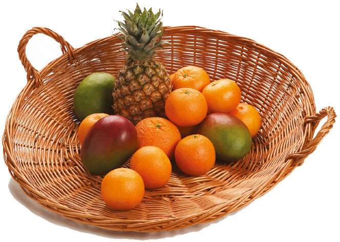 Image de CORBEILLE A FRUITS EN OSIER DIAM.550MM