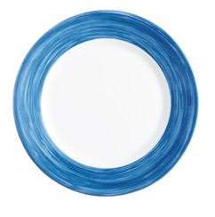 Image de ASSIETTE PLATE 'BRUSH' BLUE DIAM.235MM