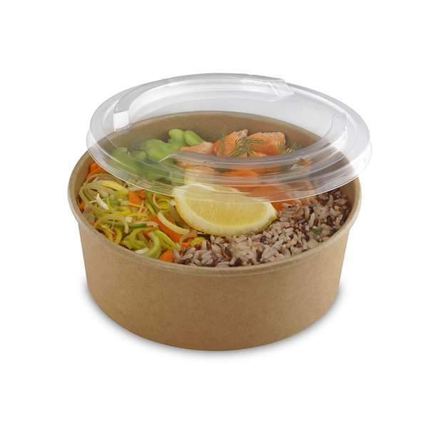 Image de SALADIER CARTON BRUN POKEPACK (DIAM.183MM H.68MM) 1300ML X50