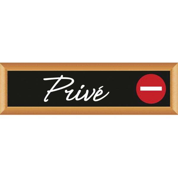 Image de PLAQUE TERRA FAUX CADRE BOIS PRIVE (LONG.170XLARG.50MM)