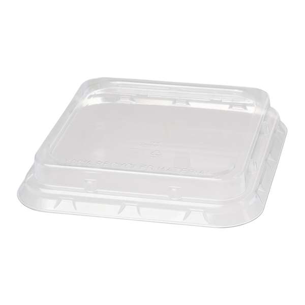 Image de COUVERCLE TRANSAPRENT BOITE CARREE BAGASSE 900MLX320