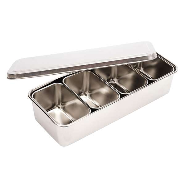 Image de SET DE 4 MINI-PLAT JAPONAIS INOX (FTS280X120X65MM)