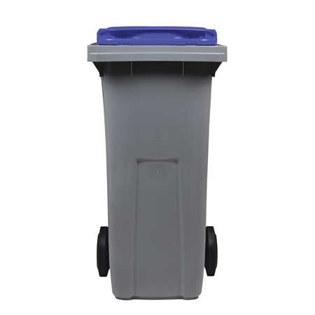 Image de CONTENEUR 2 ROUES SANS BARRE VENTRALE GRIS/BLEU 120L