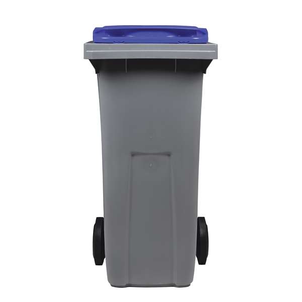 Image de CONTENEUR 2 ROUES SANS BARRE VENTRALE GRIS/BLEU 120L